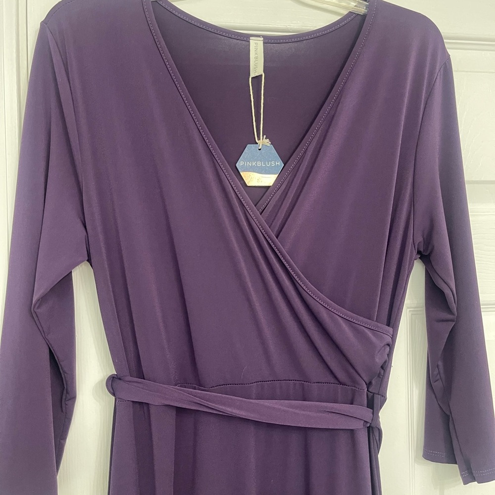 Pinkblush Deep Purple Wrap Dress